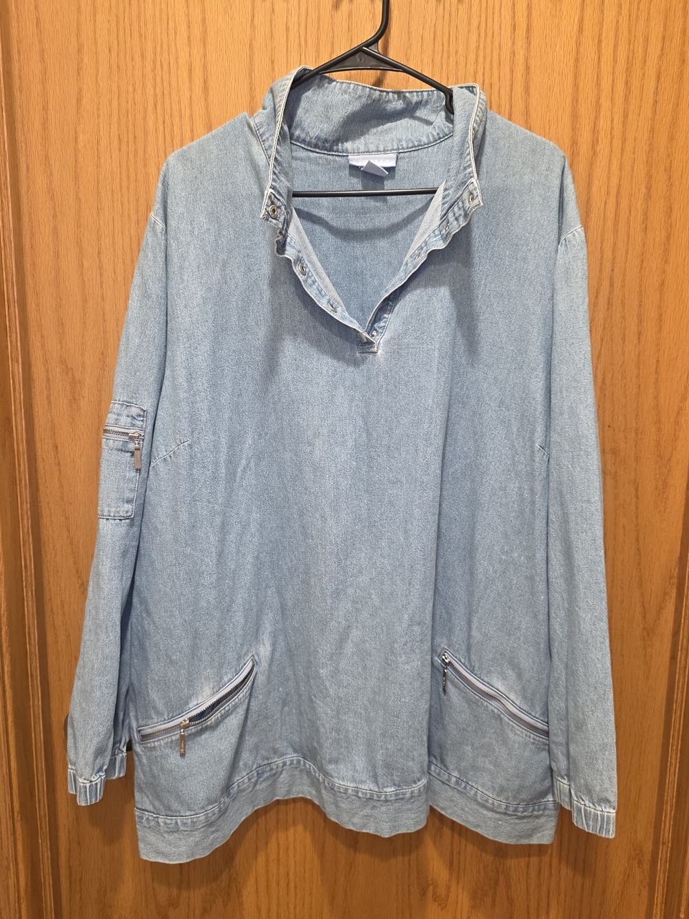 Liz & Me Light Wash Denim Pullover Tunic